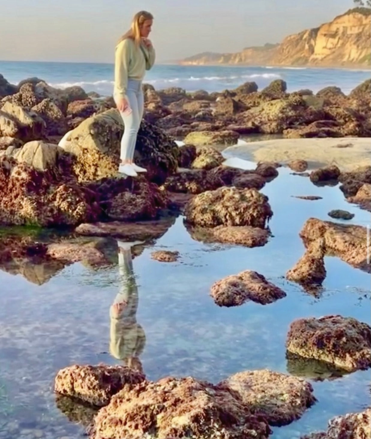 Exploring the rocky tide pools along the California coast